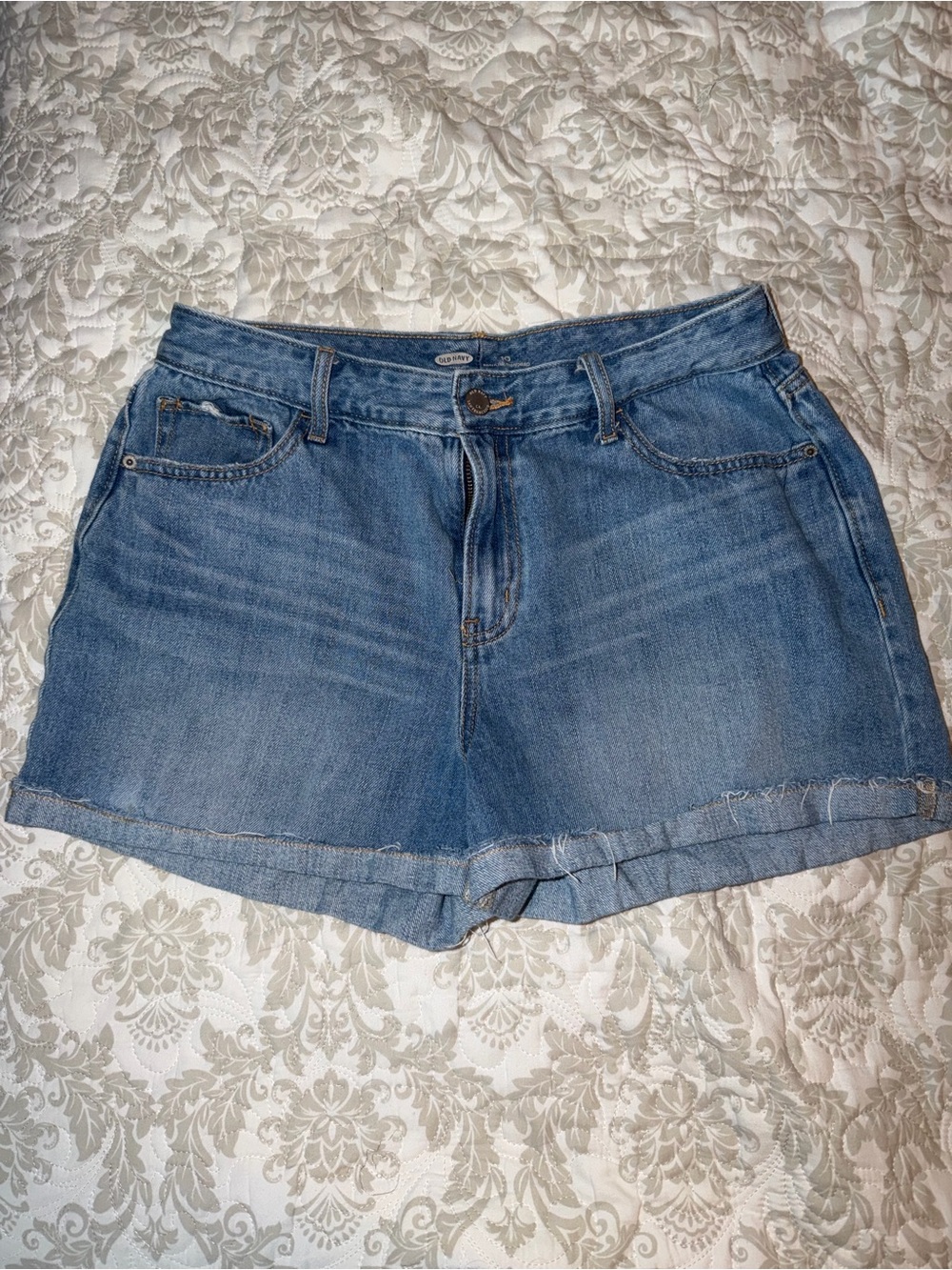 Old Navy Medium Blue Cuffed Denim Shorts